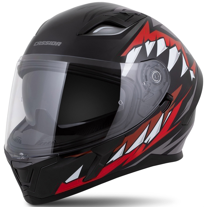 Integroitu kypärä Cassida Orbit Strix punainen-harmaa-valko-musta