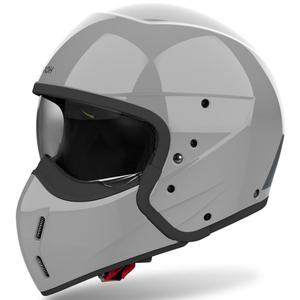 Modulaarinen moottoripyöräilykypärä Airoh J110 väri kiiltävä sementinharmaa
