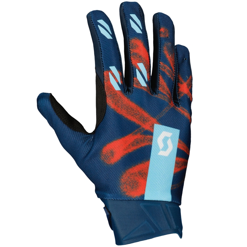 Motocross-hanskat SCOTT EVO DIRT sinipunainen- punainen