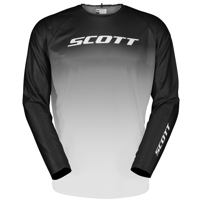 Motocross pelipaita SCOTT EVO Swap musta ja valkoinen alennusmyynti