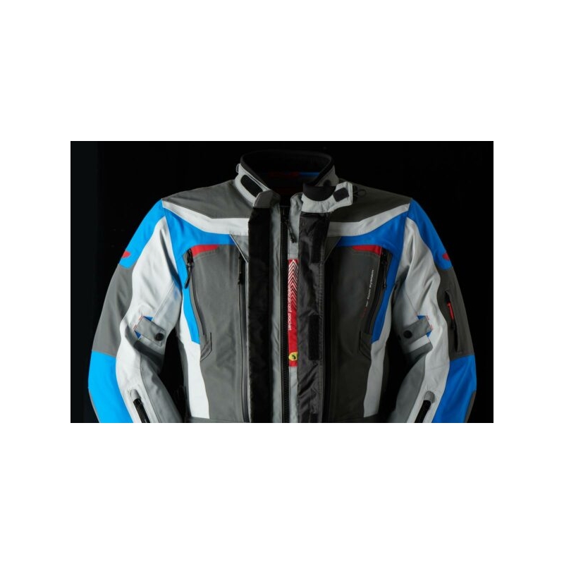 Furygan Voyager sininen-harmaa-antrasiitti moottoripyörätakki alennusmyynti