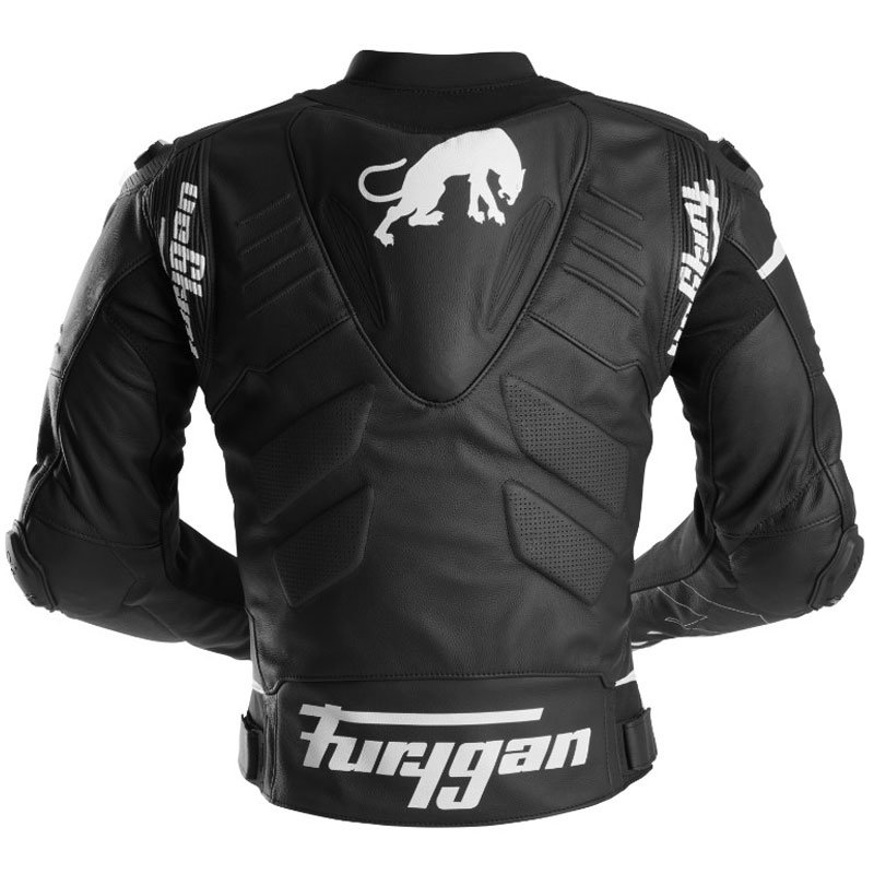 Furygan Sirius mustavalkoinen nahkainen moottoripyörätakki