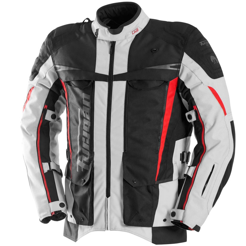 Furygan Montroc Kevlar® Primaloft® 3IN1+ moottoripyörätakki musta-beige-punainen