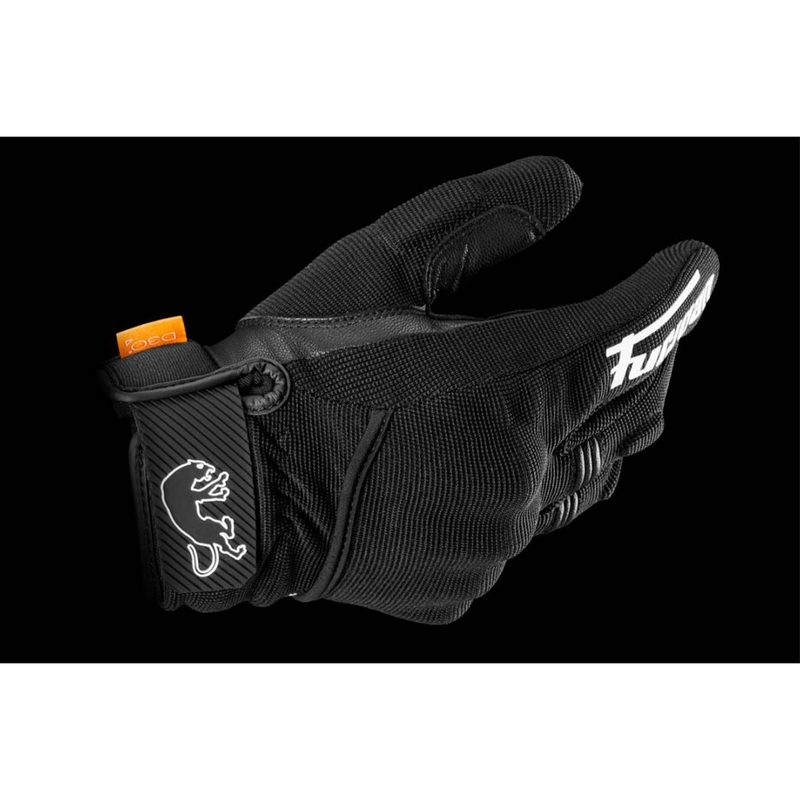 Moottoripyöräilykäsineet Furygan Jet D3O Evo musta ja valkoinen