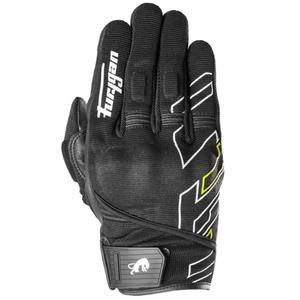 Moottoripyöräilyhanskat Furygan Jet Neon D3O musta-valkoinen-fluo-keltainen