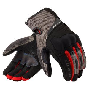 Moottoripyöräkäsineet Revit Cavern harmaa ja punainen