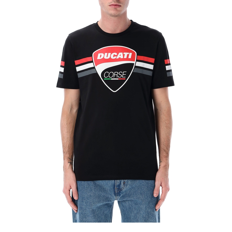 T-paita Ducati Stripes Badge musta