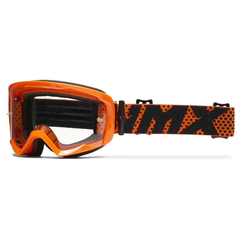 Motocross-lasit iMX Endurance Flip oranssi kirkkaalla pleksillä varustettuna