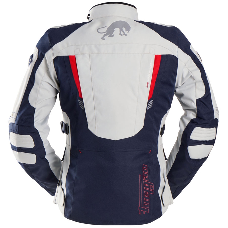 Naisten Furygan Apalaches Lady Evo Blue-Beige-Red moottoripyöräily takki
