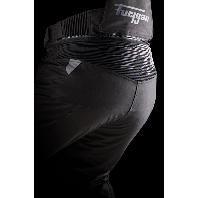 Furygan Killington mustat ja harmaat moottoripyörähousut