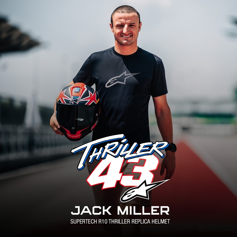 Alpinestars Supertech R10 rajoitettu painos Jack Miller matta hiili punainen-sininen-kelta-valkoinen integraali moottoripyöräilykypärä