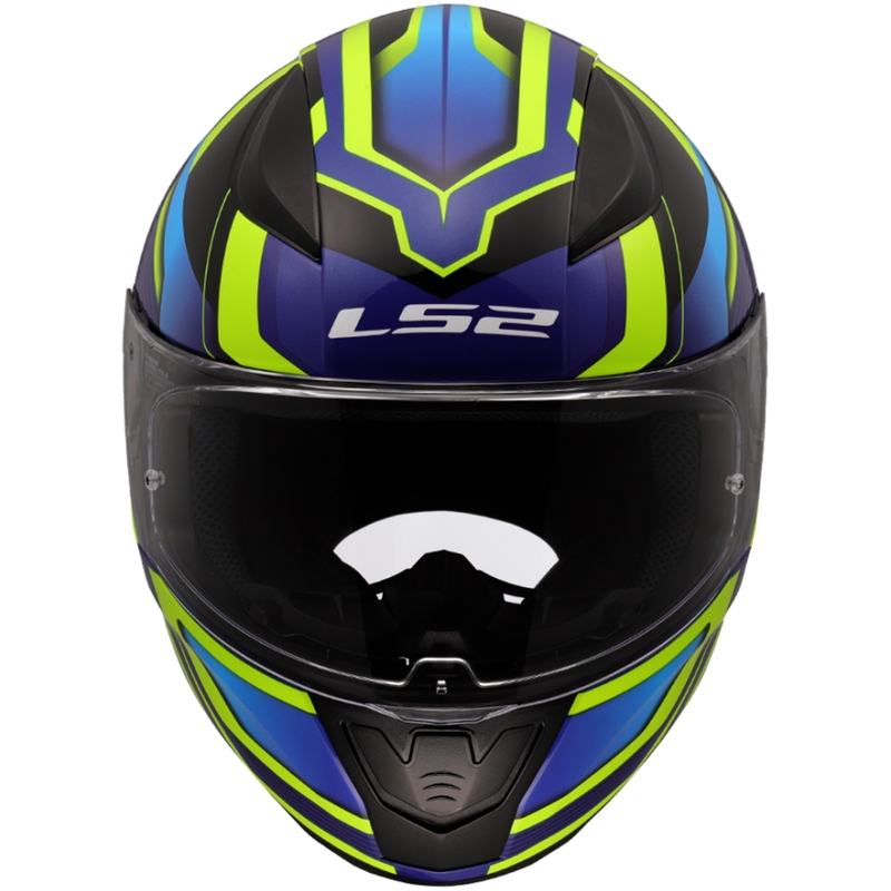 Integral moottoripyöräilykypärä LS2 FF353 Rapid II Flitz fluo keltainen-sininen