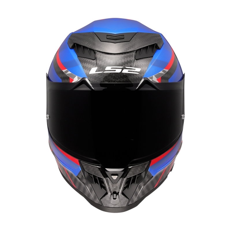 LS2 FF807 Dragon Trax sinipunainen integroitu moottoripyöräilykypärä