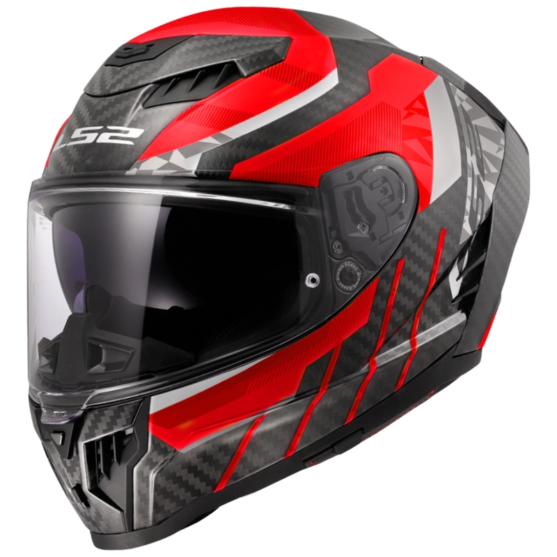 Integroitu moottoripyöräilykypärä LS2 FF807 Dragon Trax punainen