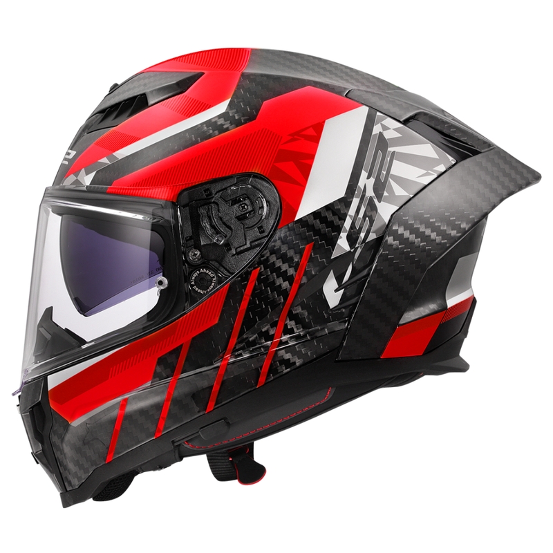 Integroitu moottoripyöräilykypärä LS2 FF807 Dragon Trax punainen