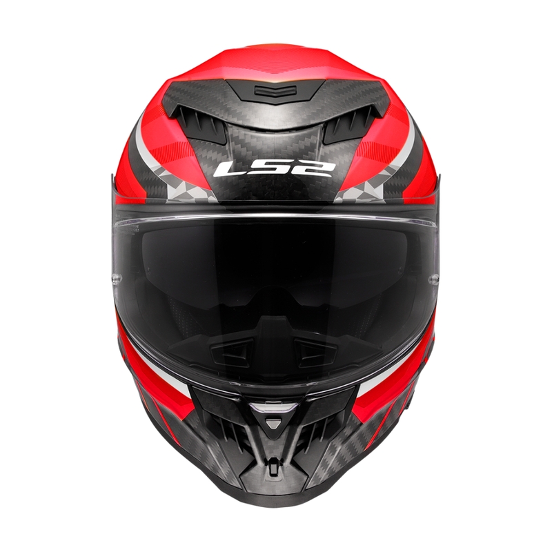 Integroitu moottoripyöräilykypärä LS2 FF807 Dragon Trax punainen