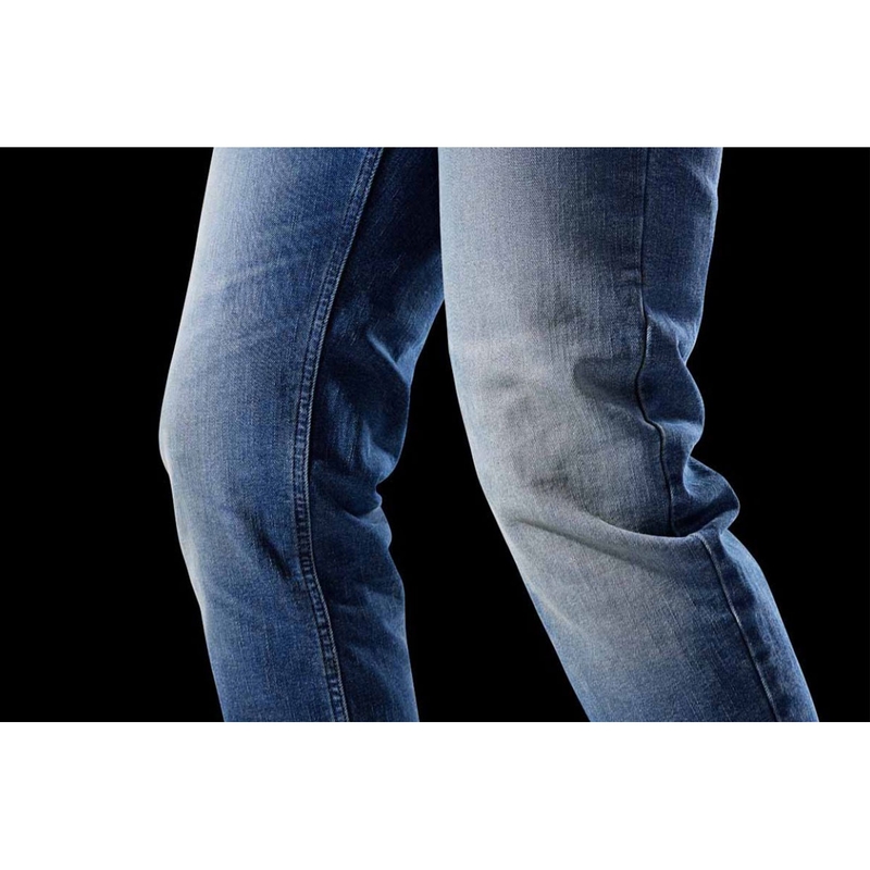 Furygan D12 X Kevlar® Straight -moottoripyöräfarkut, pesty vaaleansininen