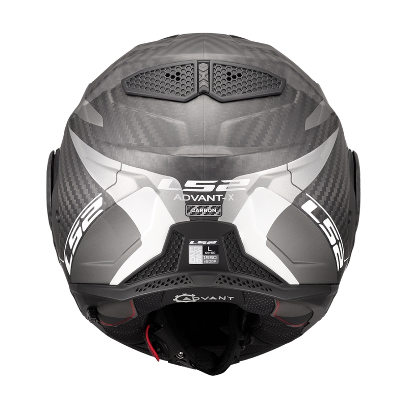 LS2 FF901 Advant X C Horizon hopeanharmaa flip-up moottoripyöräilykypärä