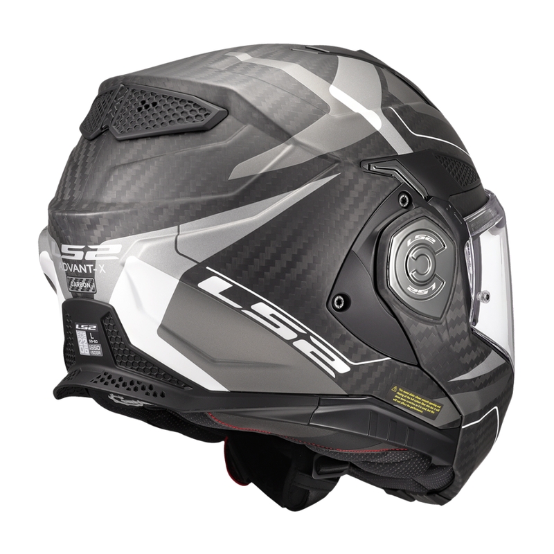 LS2 FF901 Advant X C Horizon hopeanharmaa flip-up moottoripyöräilykypärä