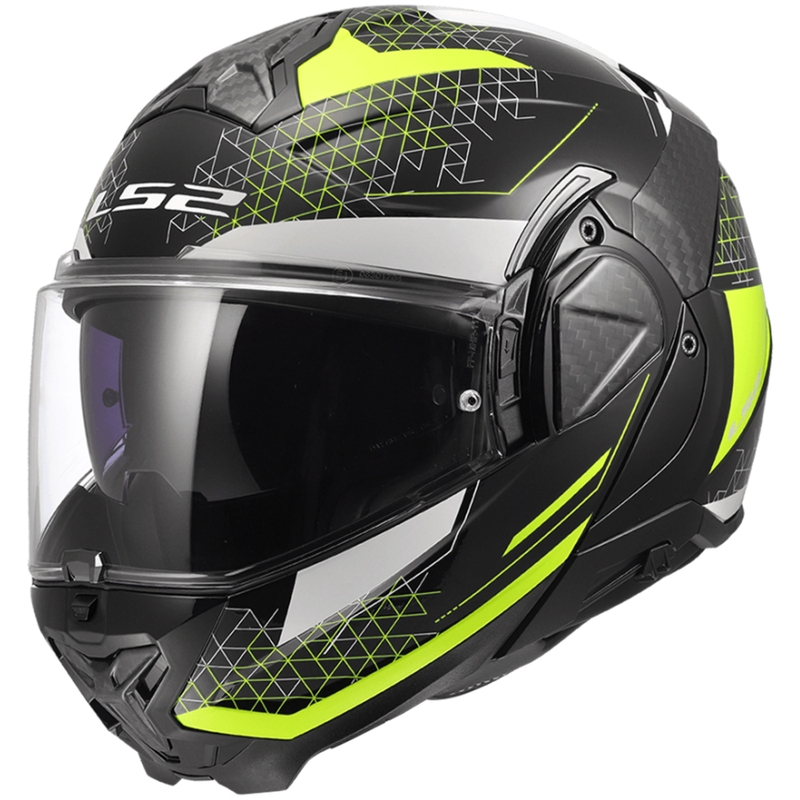 Flip-up moottoripyöräilykypärä LS2 FF910 Advant II Astral fluo keltainen