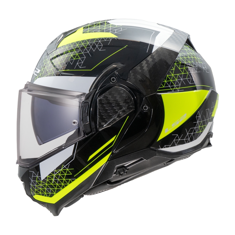 Flip-up moottoripyöräilykypärä LS2 FF910 Advant II Astral fluo keltainen