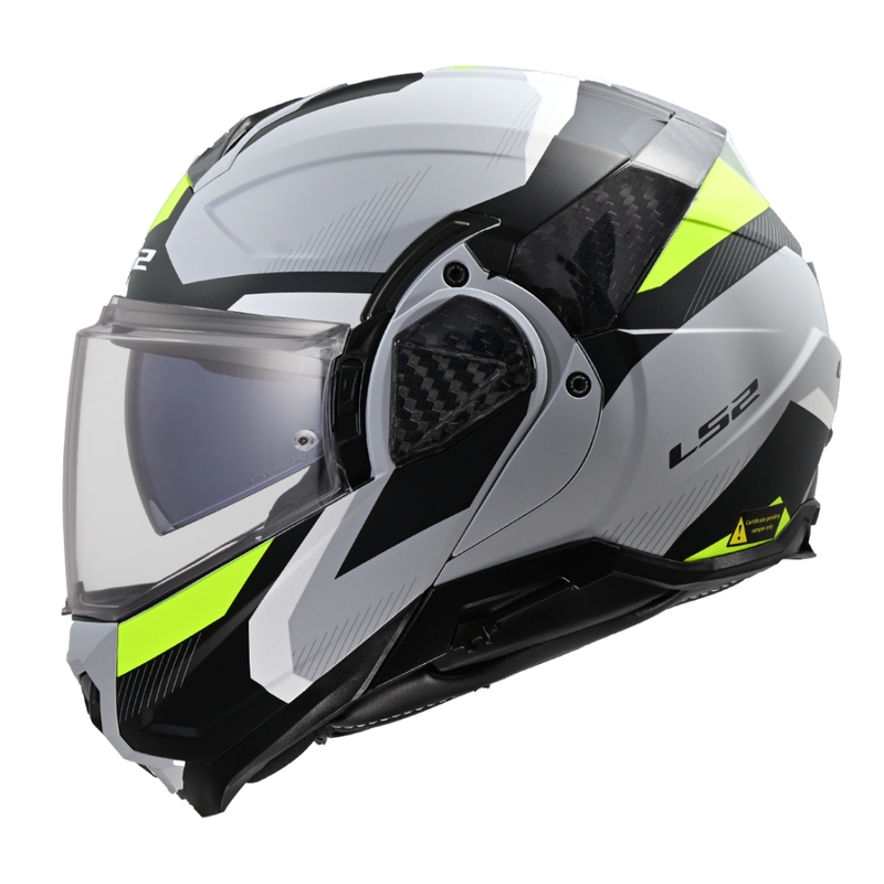 Flip-up moottoripyöräilykypärä LS2 FF910 Advant II Triple vaaleanharmaa