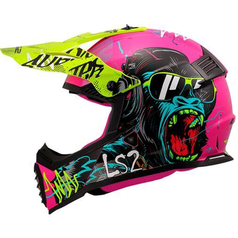 Lasten motocrossikypärä LS2 MX437 Fast EVO Mini Gorilla violetti