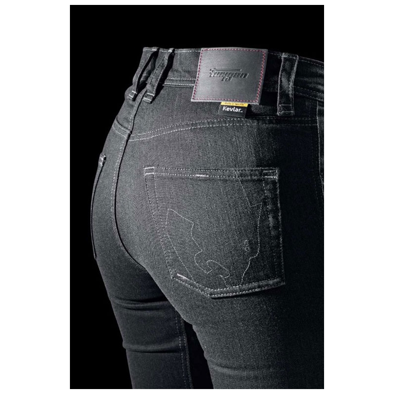 Furygan Nikita X Kevlar® Mom Fit Naisten Moottoripyörä Farkut Tummanharmaat