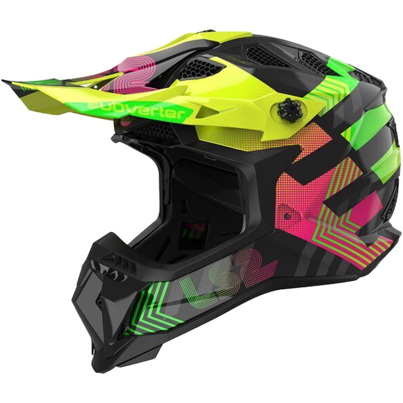 Motocross kypärä LS2 MX700 Subverter Kromaattinen musta