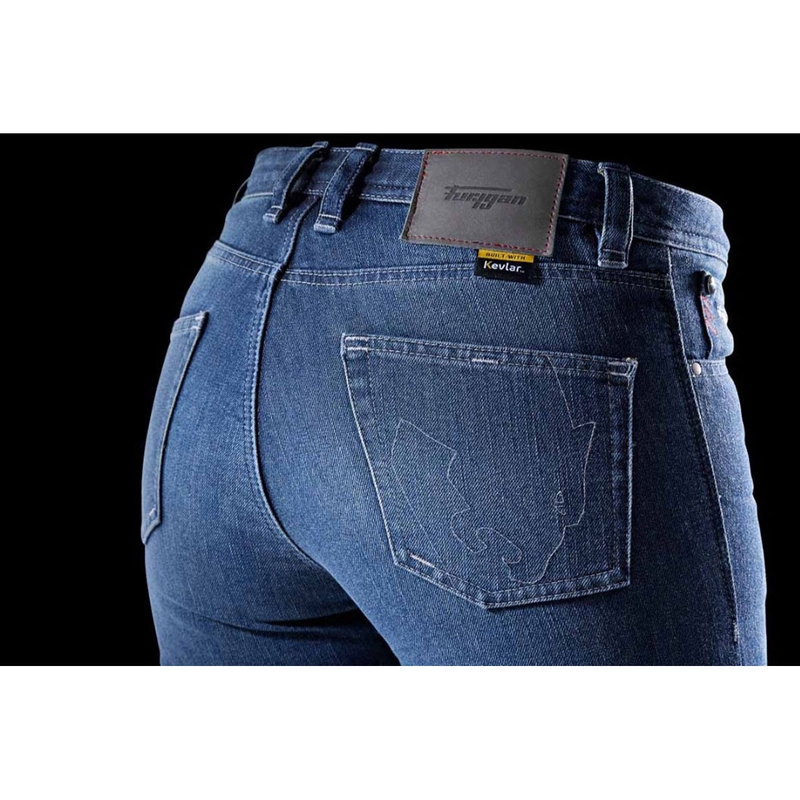 Furygan Kate X Kevlar® Straight naisten moottoripyöräfarkut Siniset