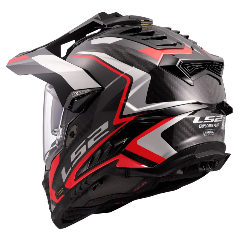 Enduro moottoripyöräilykypärä LS2 MX701 Explorer C Frontier II punainen