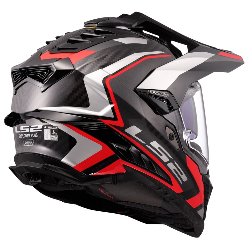 Enduro moottoripyöräilykypärä LS2 MX701 Explorer C Frontier II punainen