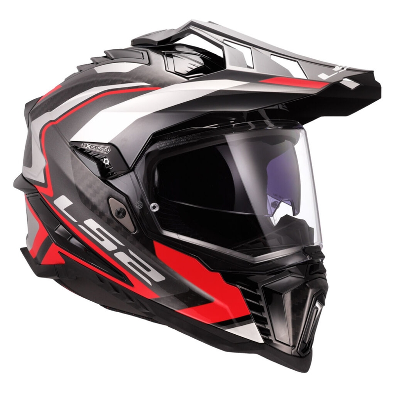 Enduro moottoripyöräilykypärä LS2 MX701 Explorer C Frontier II punainen