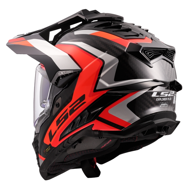 Enduro moottoripyöräilykypärä LS2 MX701 Explorer C Frontier II oranssi