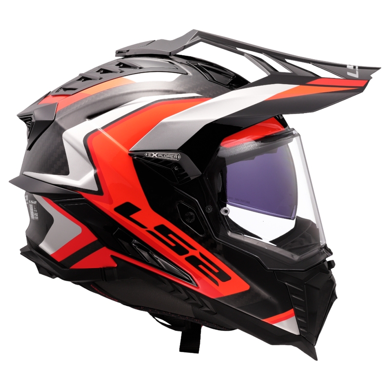 Enduro moottoripyöräilykypärä LS2 MX701 Explorer C Frontier II oranssi