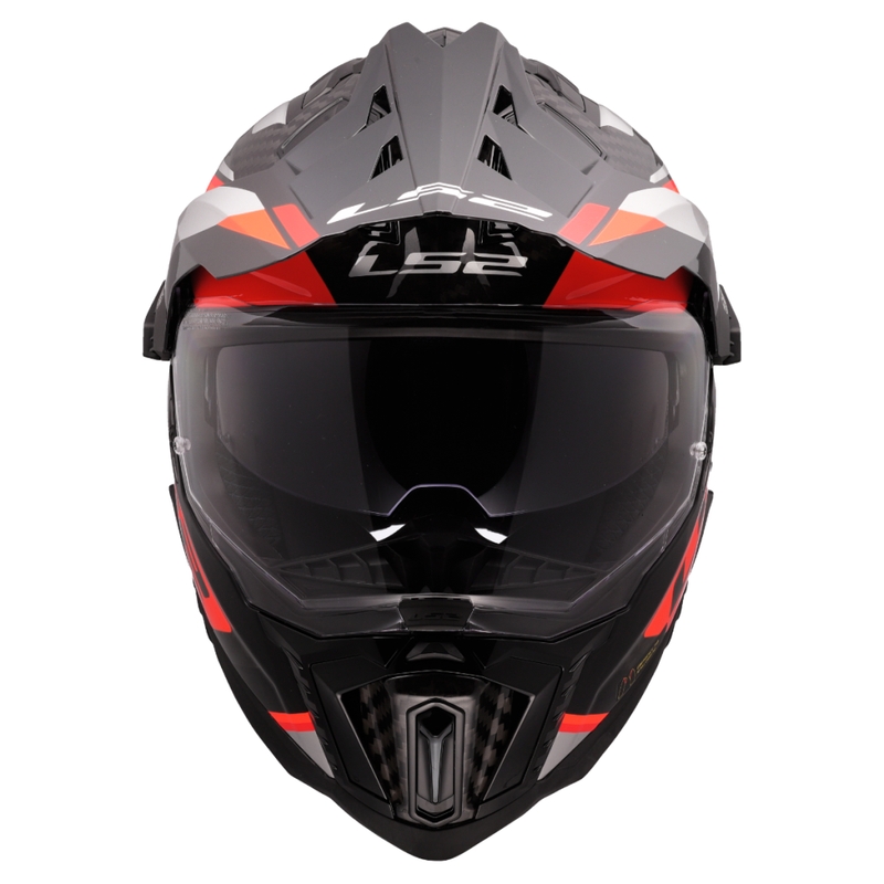 Enduro moottoripyöräilykypärä LS2 MX701 Explorer C Frontier II oranssi