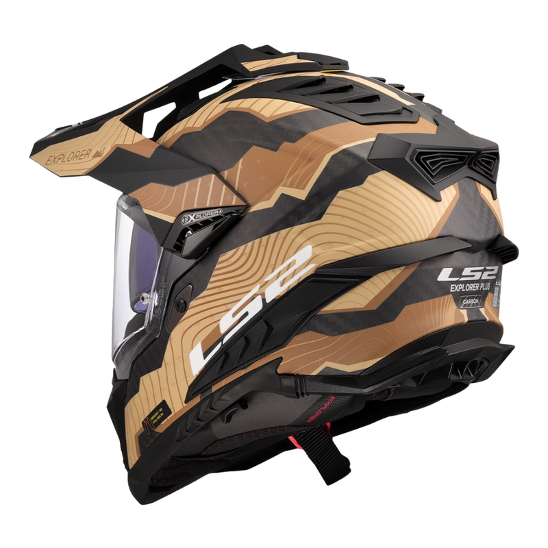 Enduro moottoripyöräily kypärä LS2 MX701 Explorer C Trick ruskea-hiekkainen