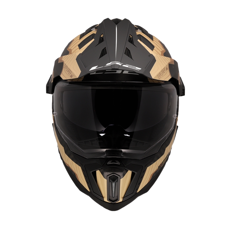 Enduro moottoripyöräily kypärä LS2 MX701 Explorer C Trick ruskea-hiekkainen