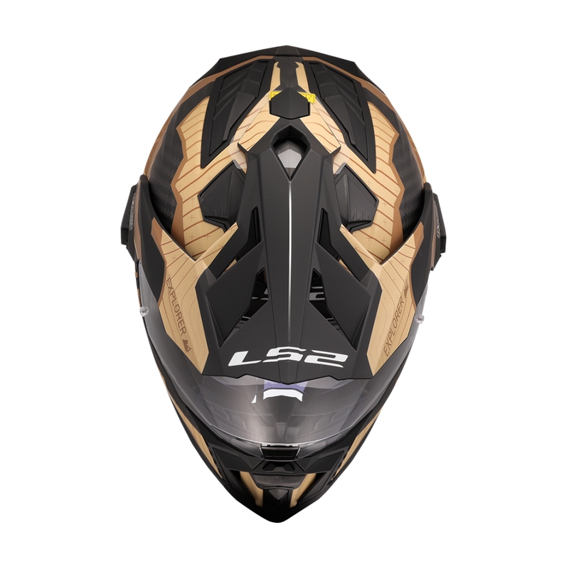 Enduro moottoripyöräily kypärä LS2 MX701 Explorer C Trick ruskea-hiekkainen
