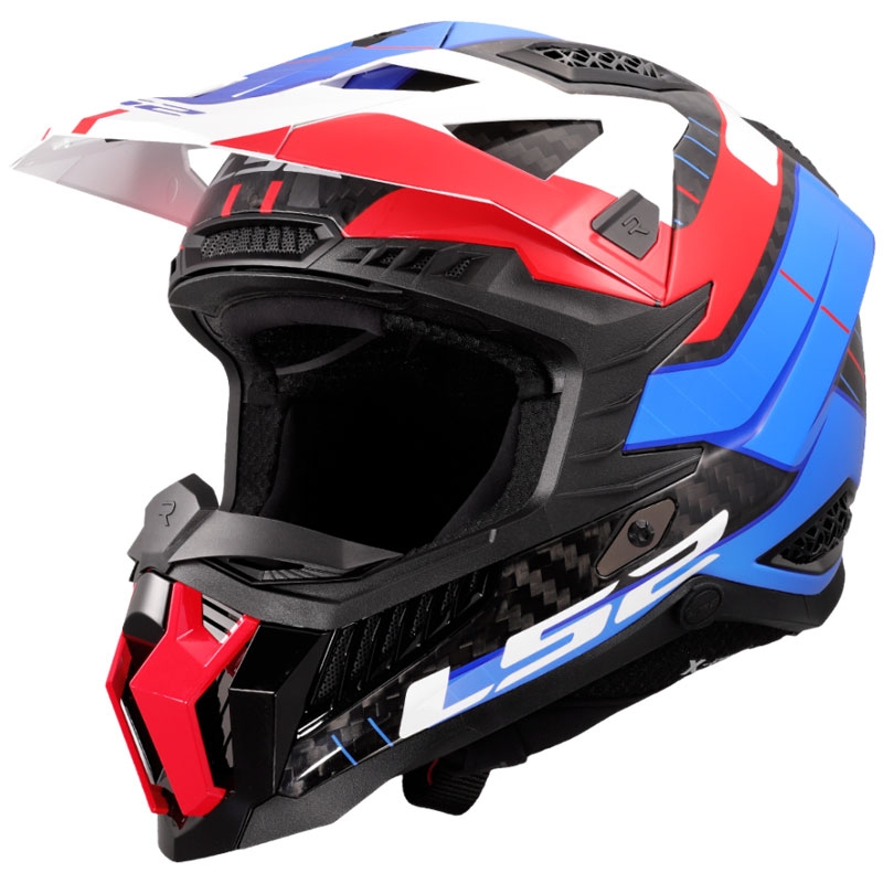 Motocross kypärä LS2 MX703 X-Force Galuo valkoinen-punainen-sininen