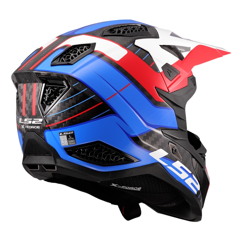 Motocross kypärä LS2 MX703 X-Force Galuo valkoinen-punainen-sininen