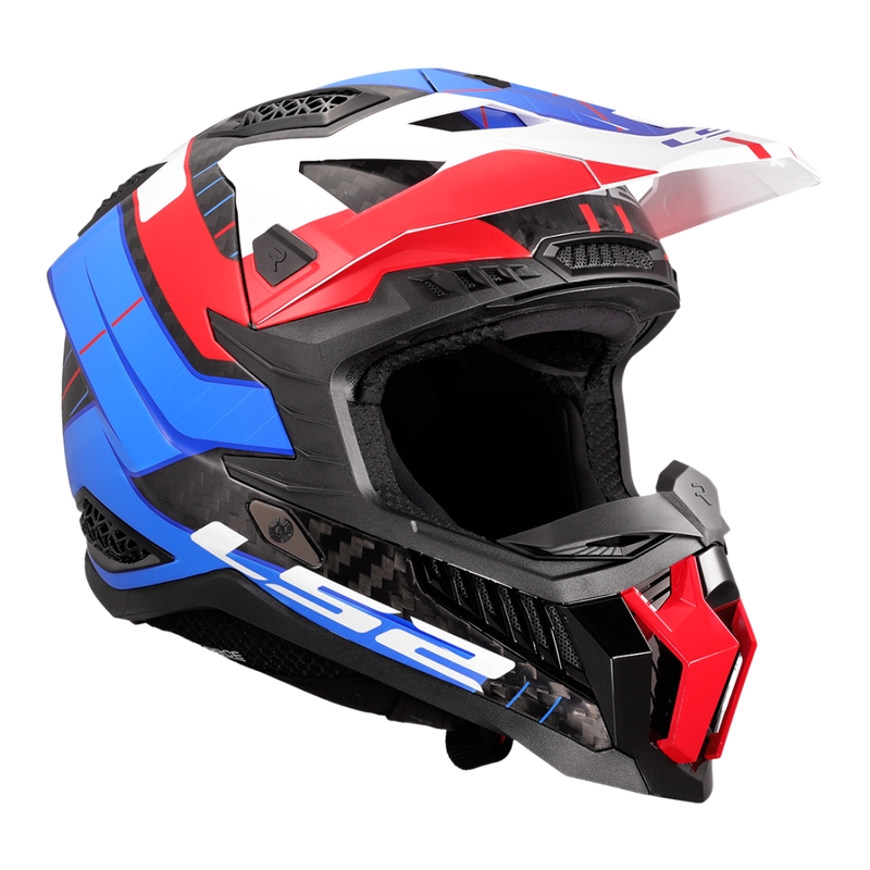 Motocross kypärä LS2 MX703 X-Force Galuo valkoinen-punainen-sininen