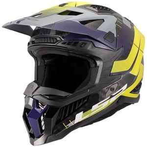 Motocross kypärä LS2 MX703 X-Force Galuo harmaa-fluo keltainen