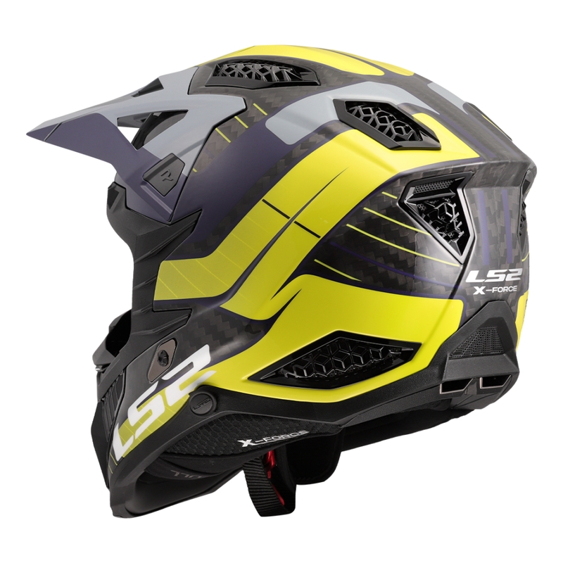 Motocross kypärä LS2 MX703 X-Force Galuo harmaa-fluo keltainen
