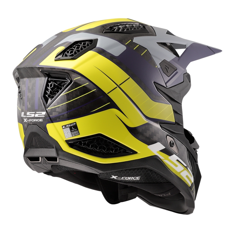 Motocross kypärä LS2 MX703 X-Force Galuo harmaa-fluo keltainen