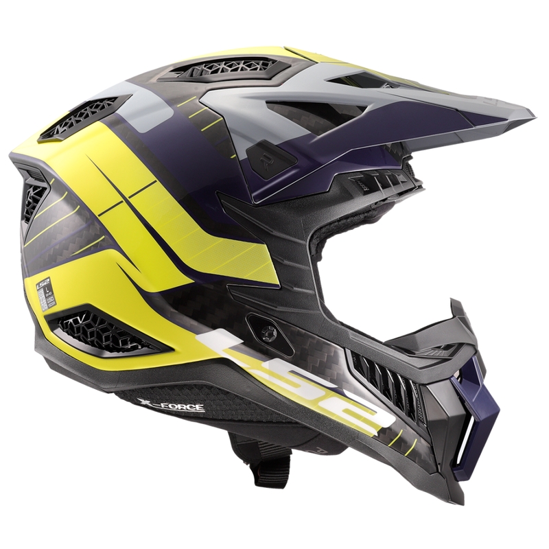 Motocross kypärä LS2 MX703 X-Force Galuo harmaa-fluo keltainen