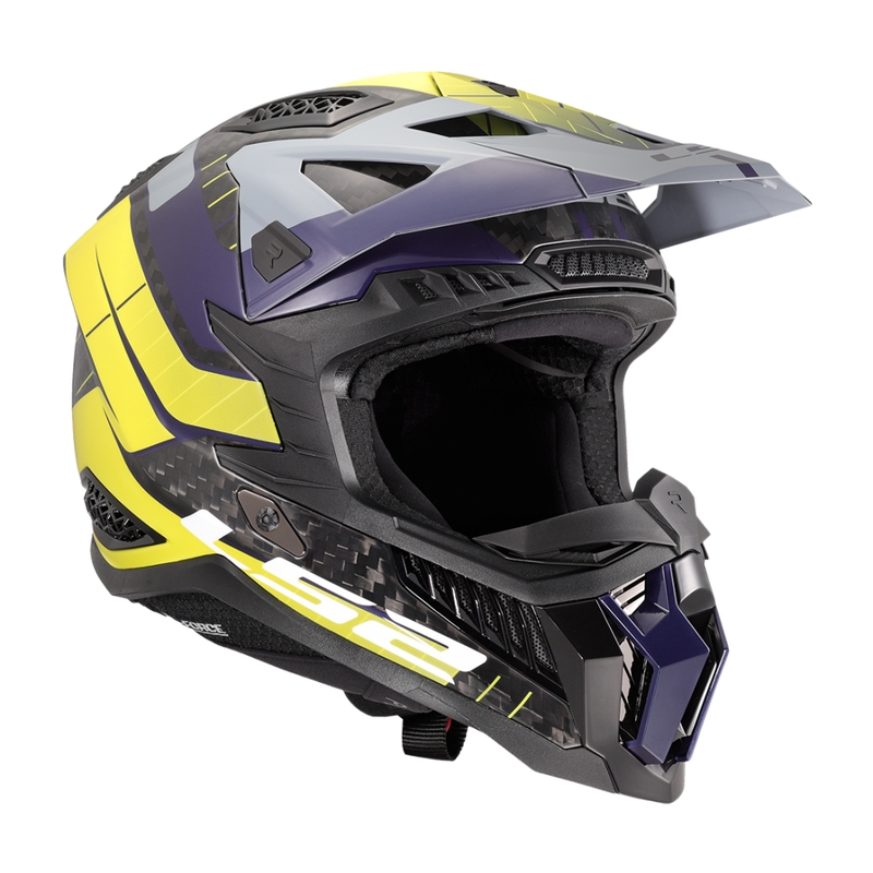 Motocross kypärä LS2 MX703 X-Force Galuo harmaa-fluo keltainen