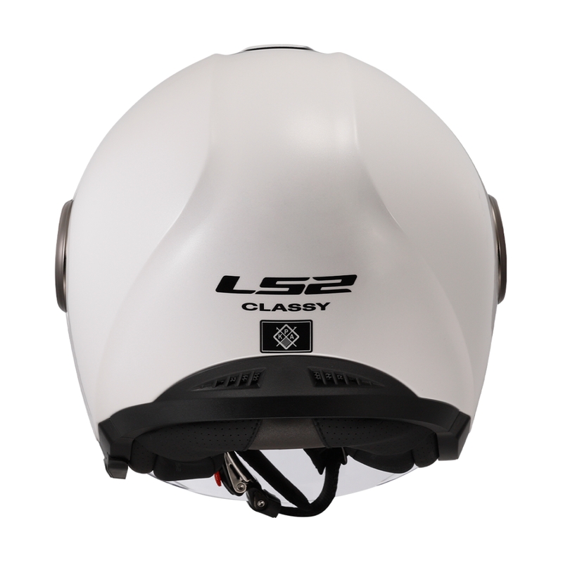 Avoin moottoripyöräilykypärä LS2 OF620 Classy Solid White
