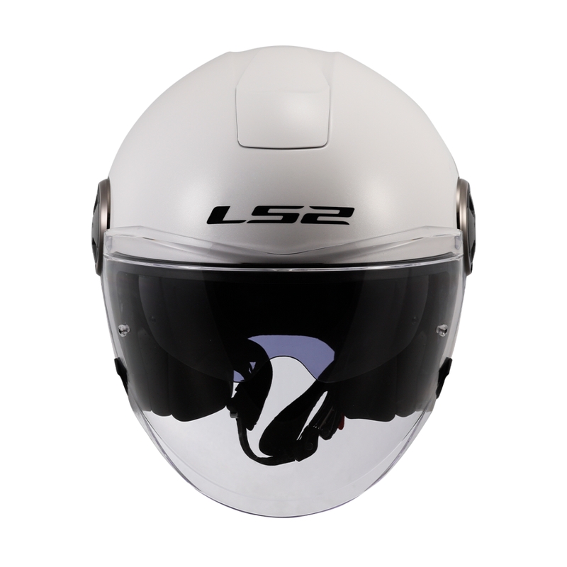 Avoin moottoripyöräilykypärä LS2 OF620 Classy Solid White