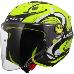 Lasten avoin moottoripyöräilykypärä LS2 OF622 Funny II Glup fluo keltainen